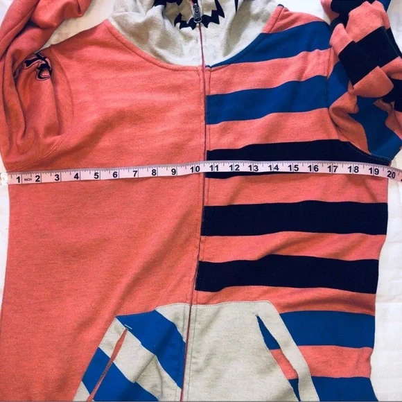 🛹 Volcom Mustache Facezip Hoodie - Size L - Skate Snowboard Y2K 🏂 - Picture 3 of 8